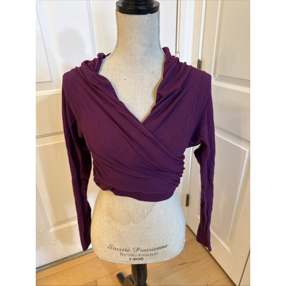 ITS A WRAP Ideology Viscose Blend Magenta Wrap Around Top Women’s Size S